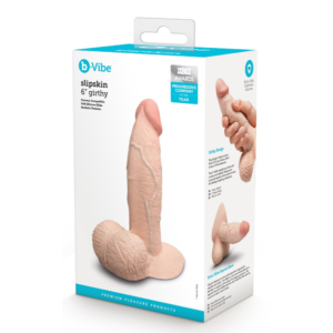 Slipskin Realistic Silicone Dildo 6 Inch Girthy Cream