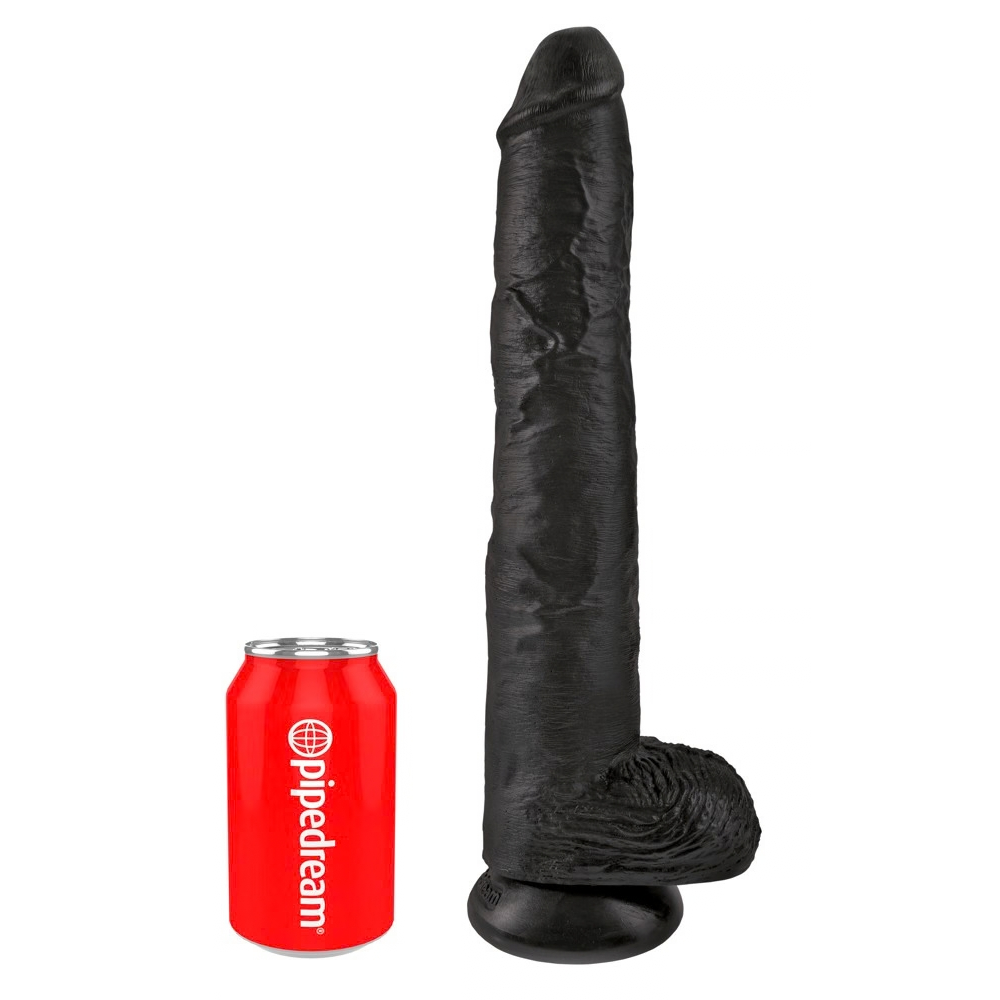 Dildo King Cock with Balls 14” Dark - Figura 2