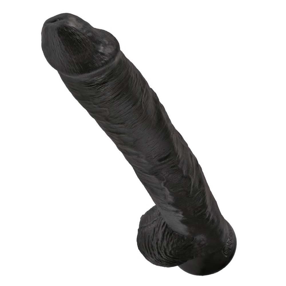 Dildo King Cock with Balls 14” Dark - Figura 4